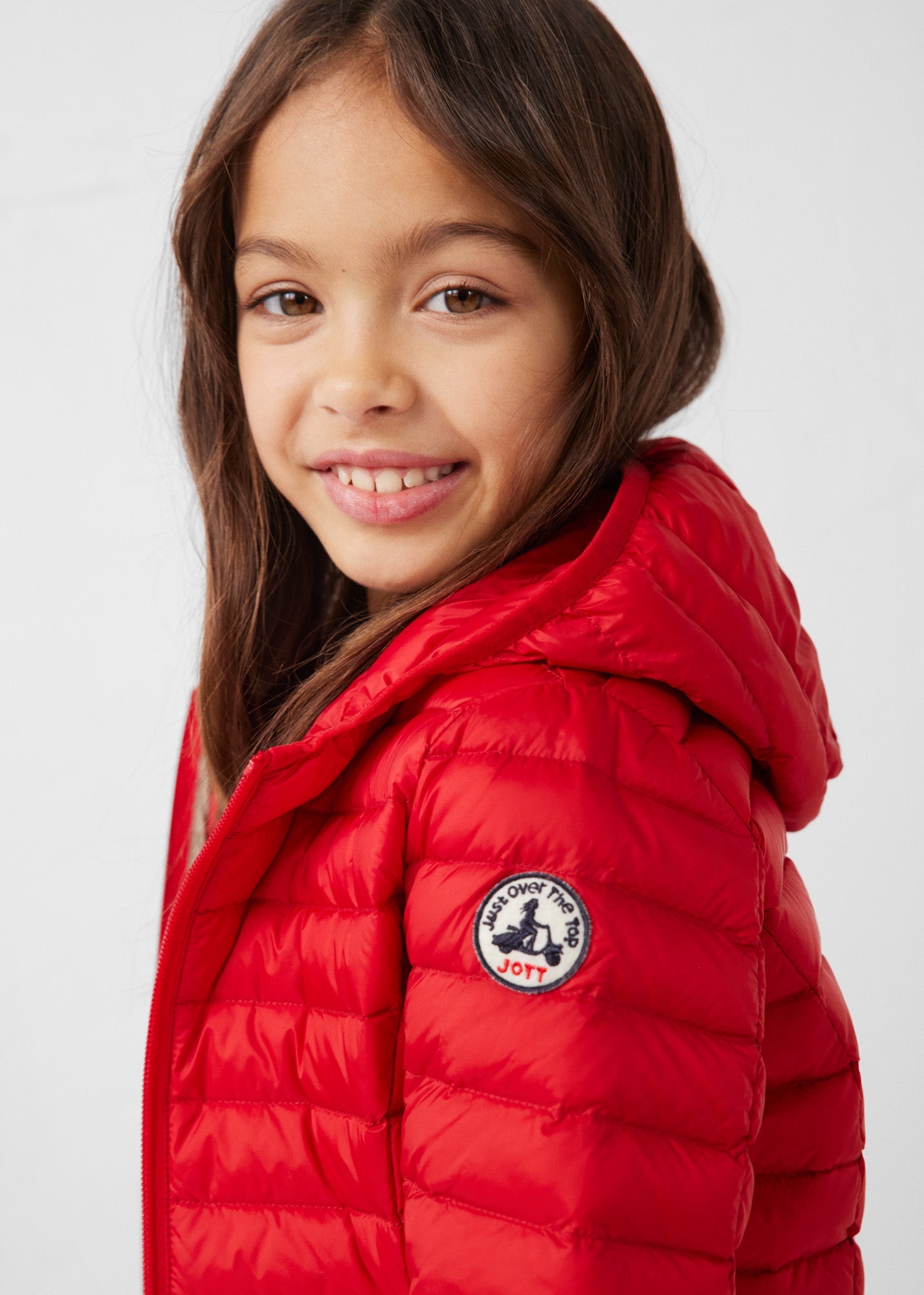 Doudoune légère à capuche enfant Rouge carmin Carla