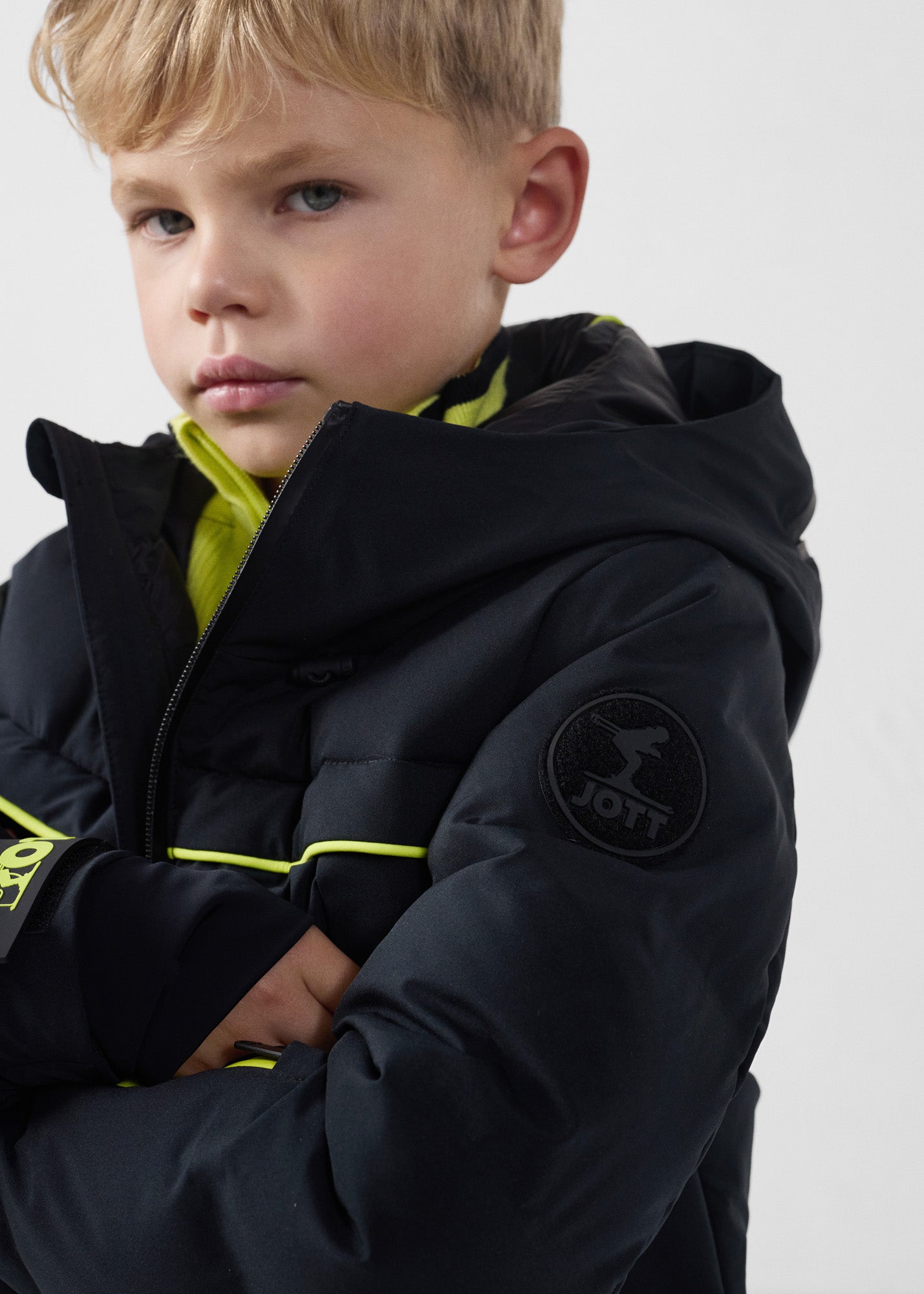 Doudoune ski enfant Grand froid Noir Cembros