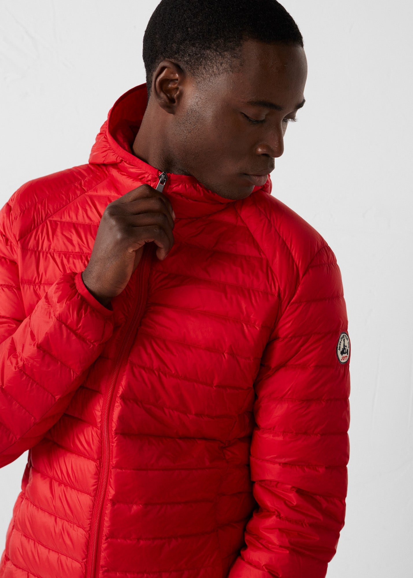 Doudoune légère à capuche Rouge carmin Nico