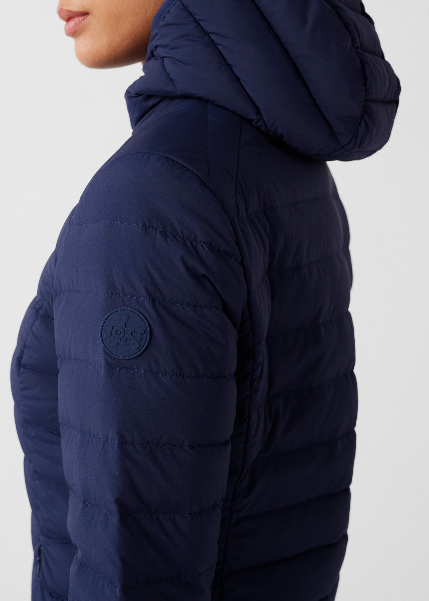 Doudoune à capuche stretch légère Marine Salma