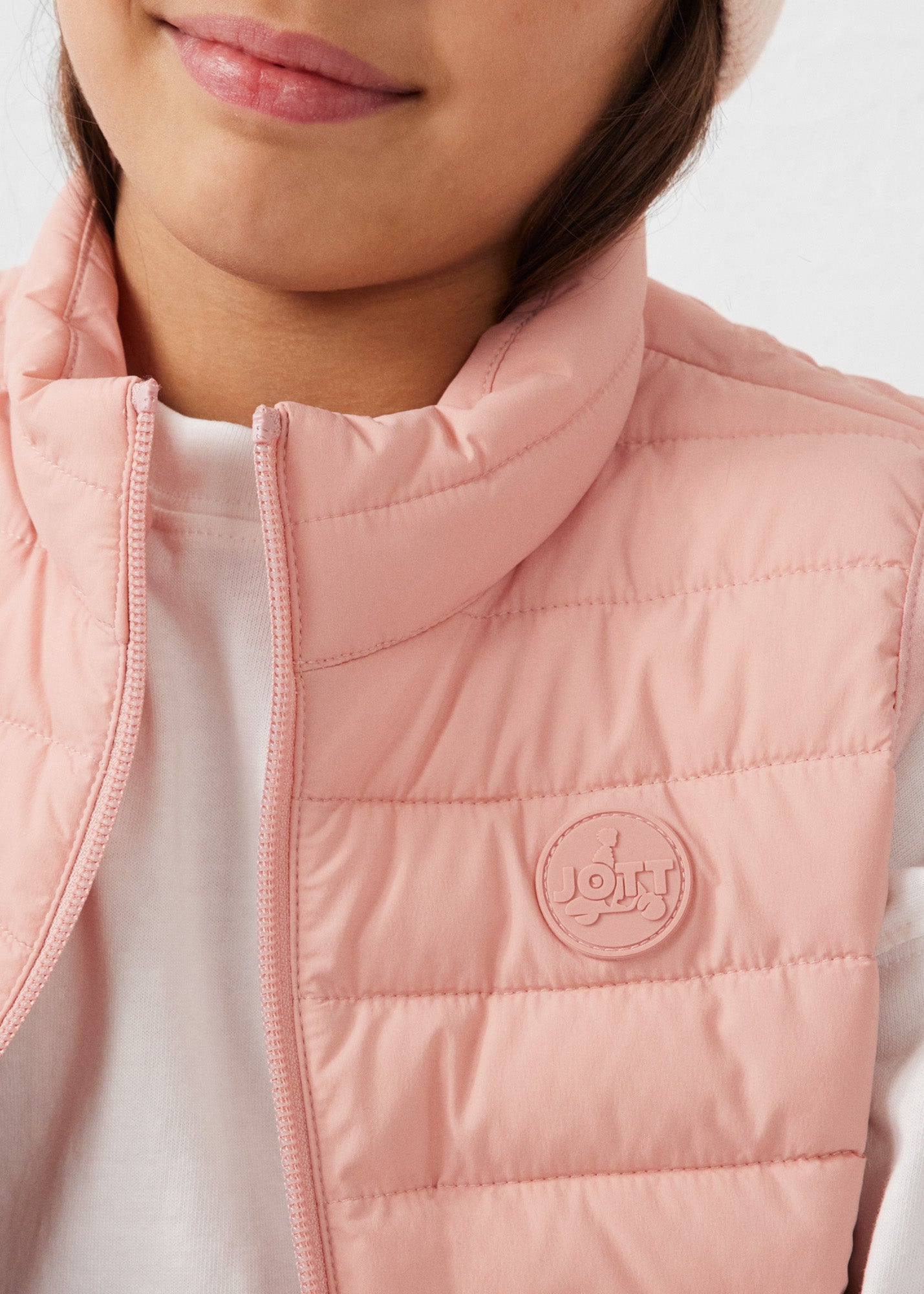 Doudoune enfant sans manches stretch Sable rose Soan