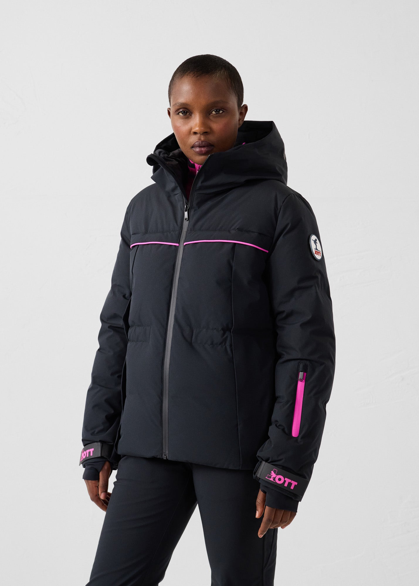 Doudoune ski Grand froid Noir Soldanelle