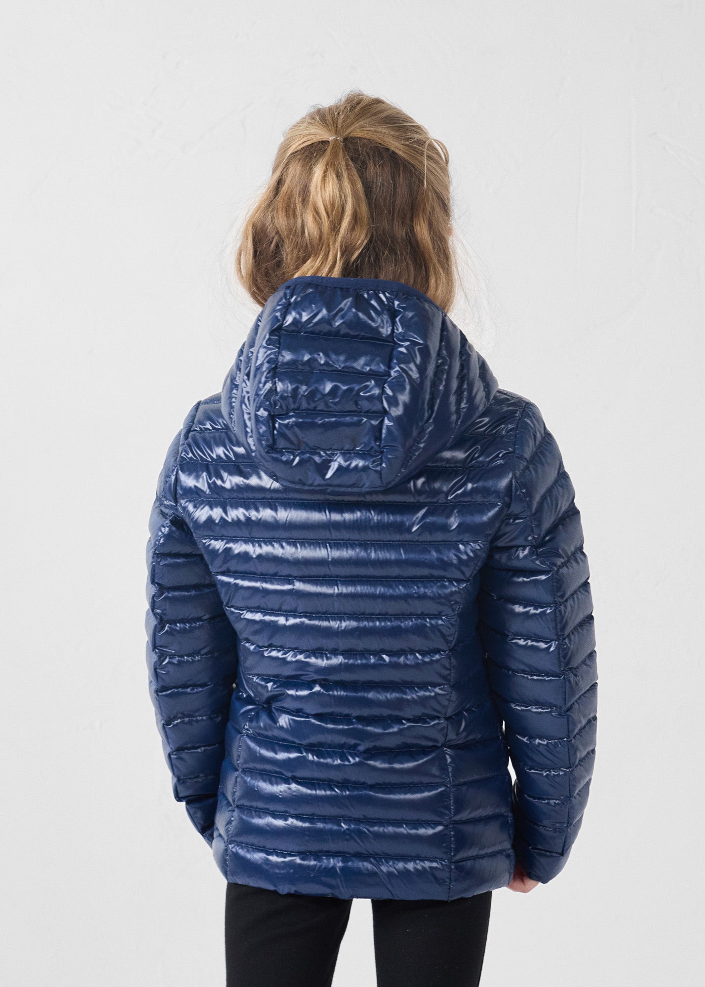 Doudoune légère à capuche enfant Marine Carla shiny