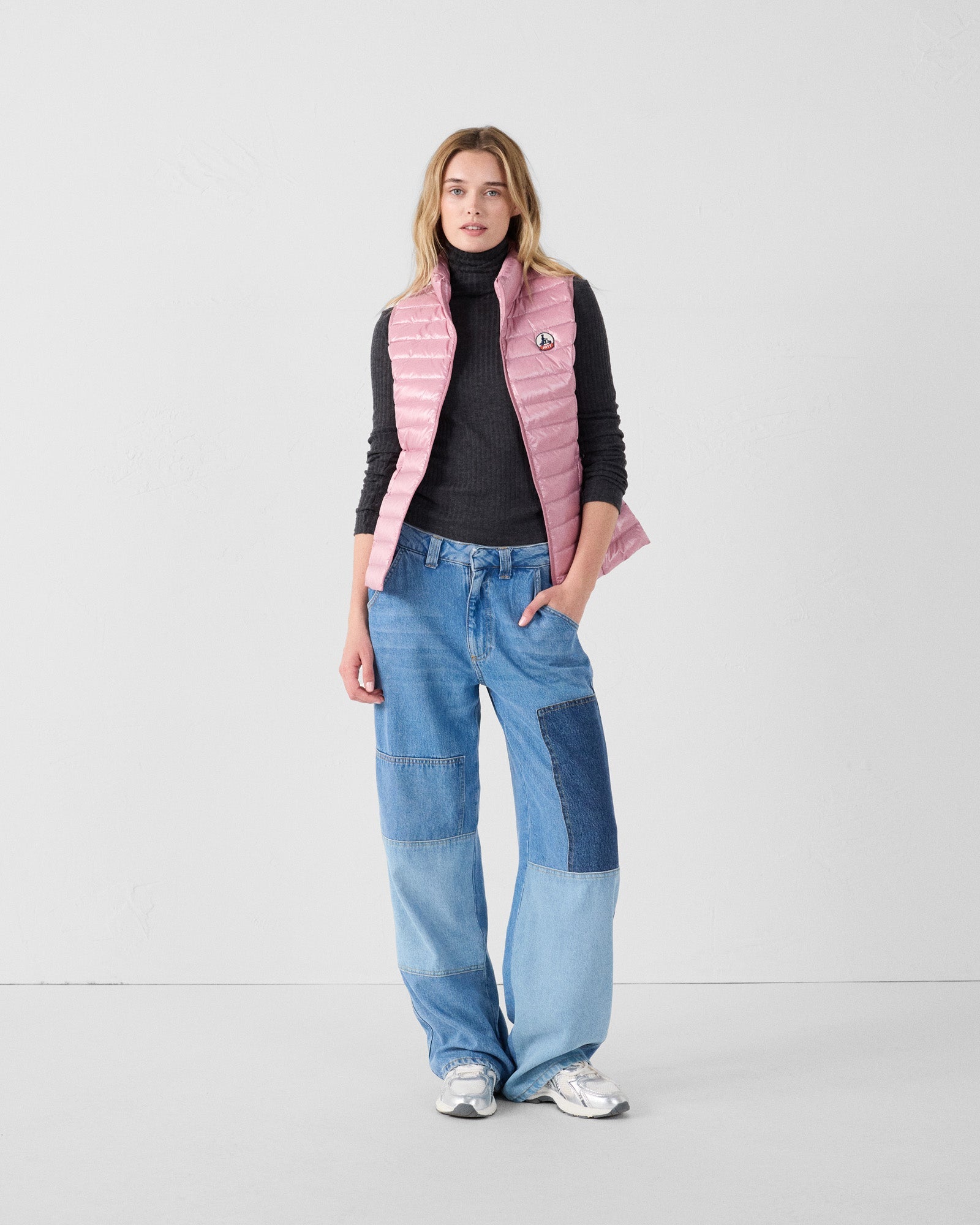 Doudoune légère sans manches Rose antique Seda shiny