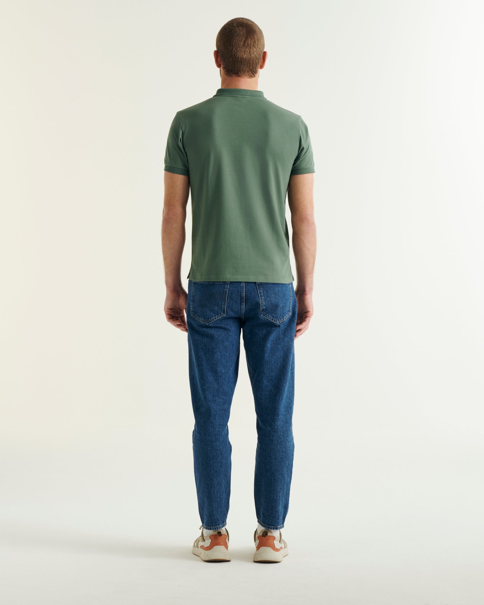 Polo en coton biologique Vert céladon Marbella