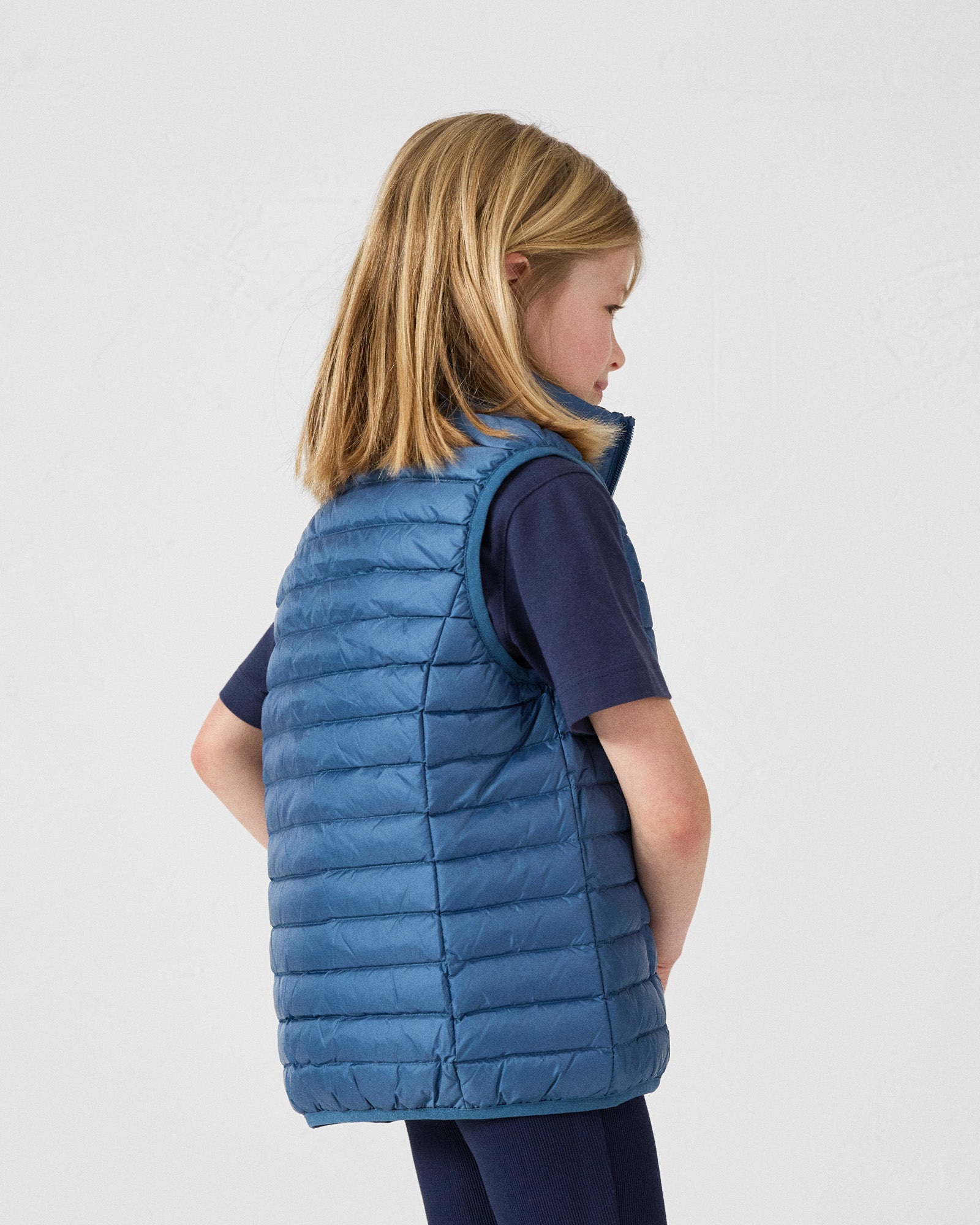 Doudoune sans manches enfant Bleu jeans Zoe