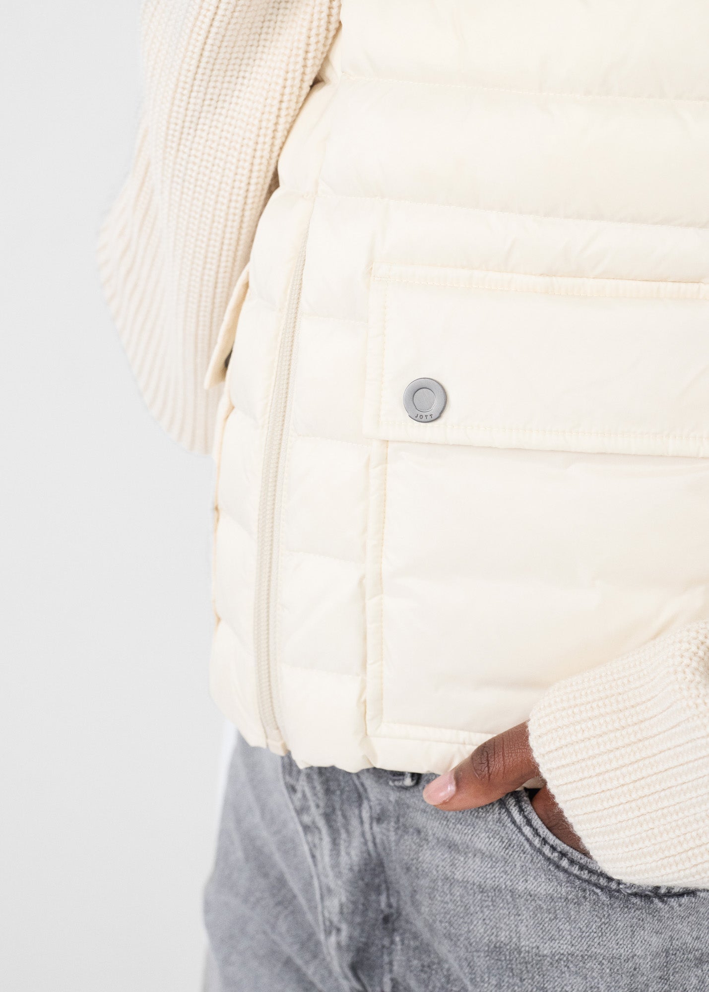 Doudoune bi-matière Naturel Calista