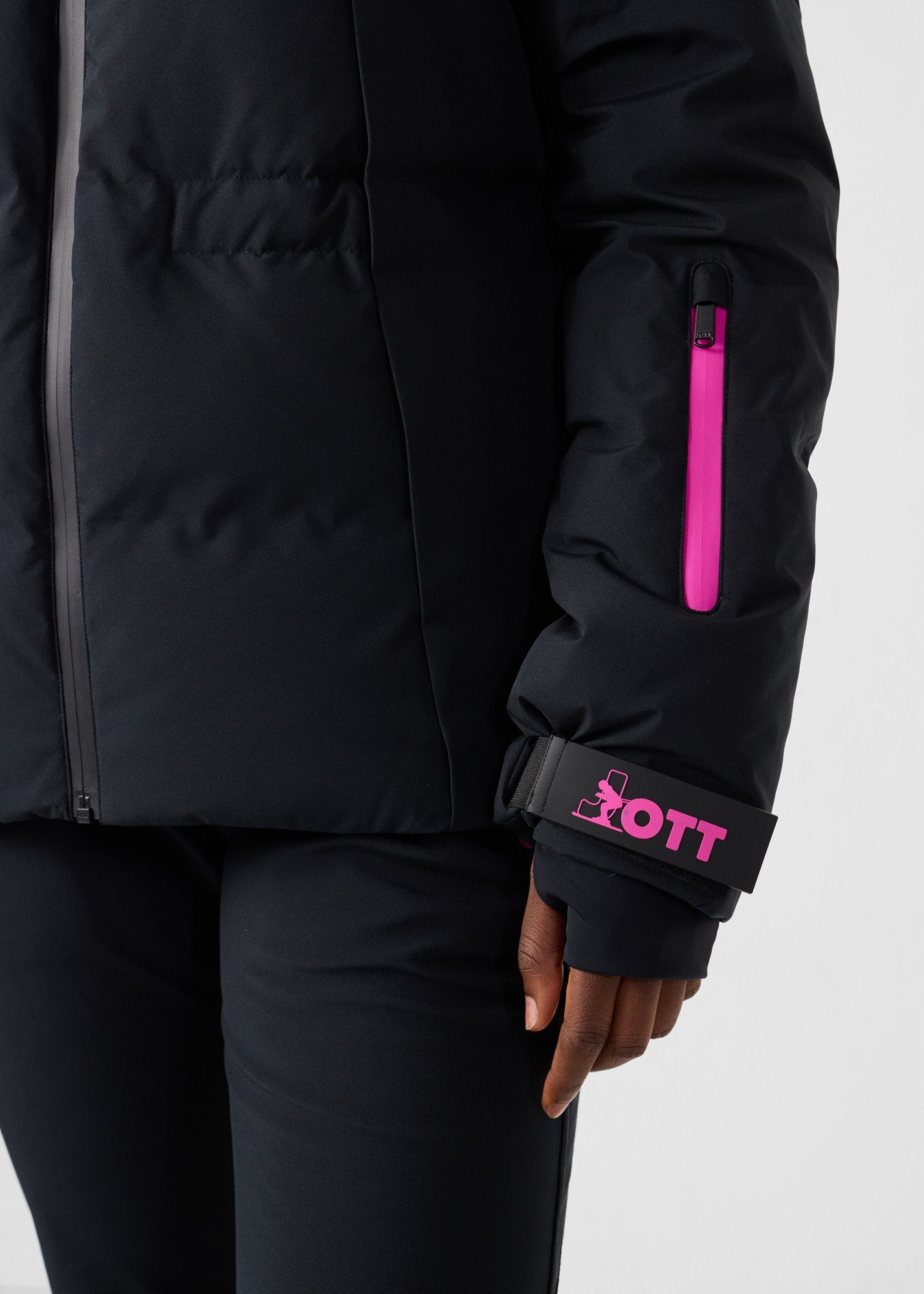 Doudoune ski Grand froid Noir Soldanelle