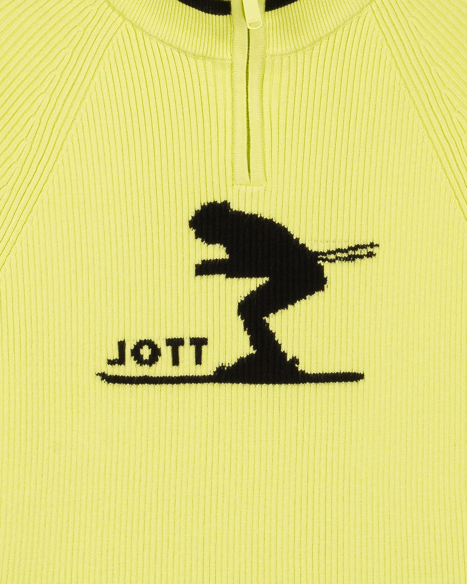 Pull côtelé col haut Jaune elexir Coni
