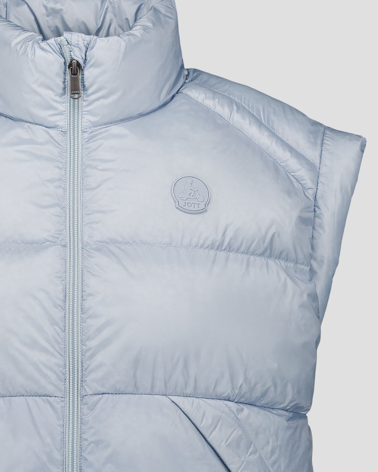 Doudoune courte oversize sans manches Cendre marine Lyna