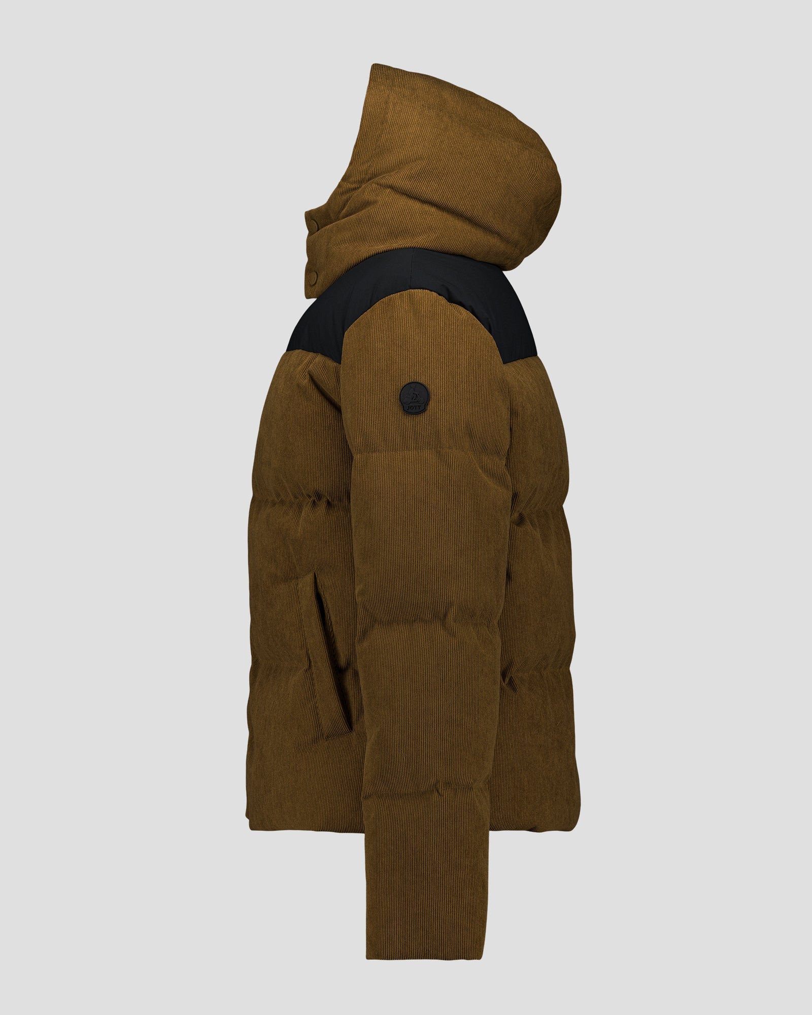 Doudoune bi-matière Fauve/Noir Marceau Bimat