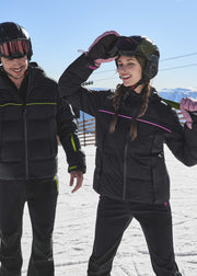 Doudoune ski Grand froid Noir Soldanelle