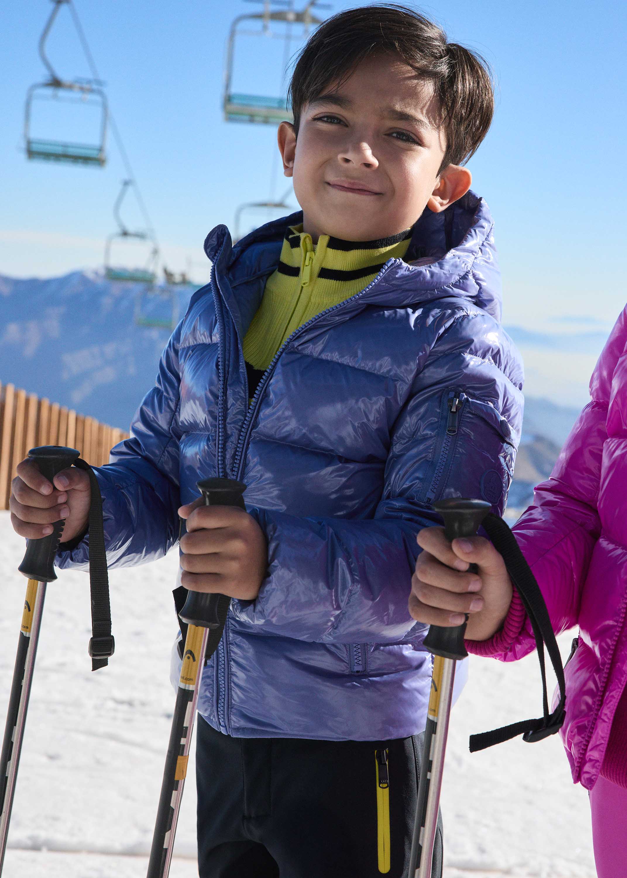 Doudoune enfant Grand Froid laquée Raisin ombre Kazan