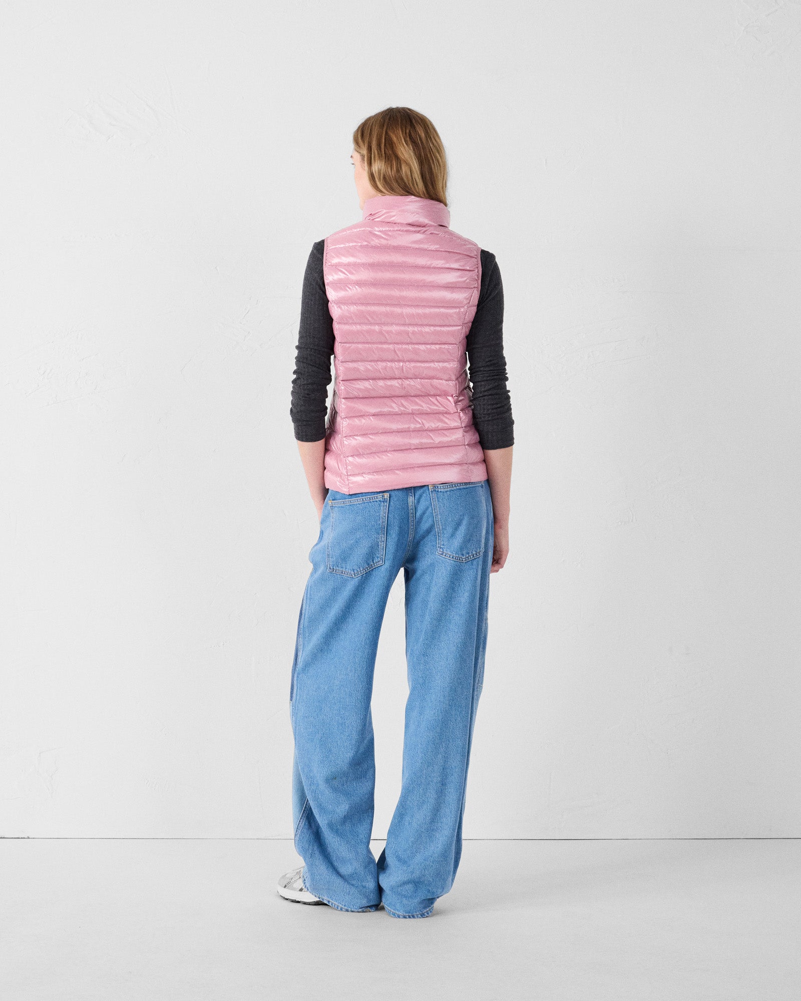 Doudoune légère sans manches Rose antique Seda shiny