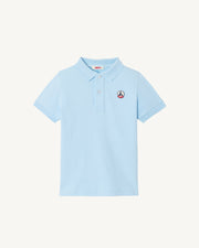 Polo enfant en coton biologique Bleu céleste Salvador