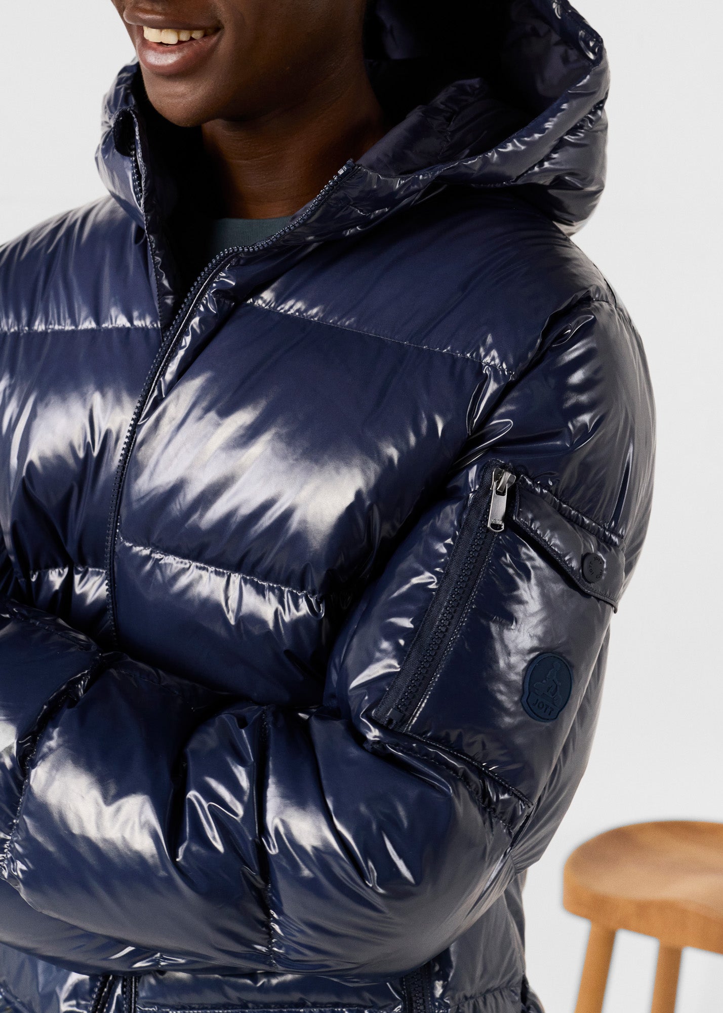 Doudoune à capuche Grand Froid Marine Java laquée