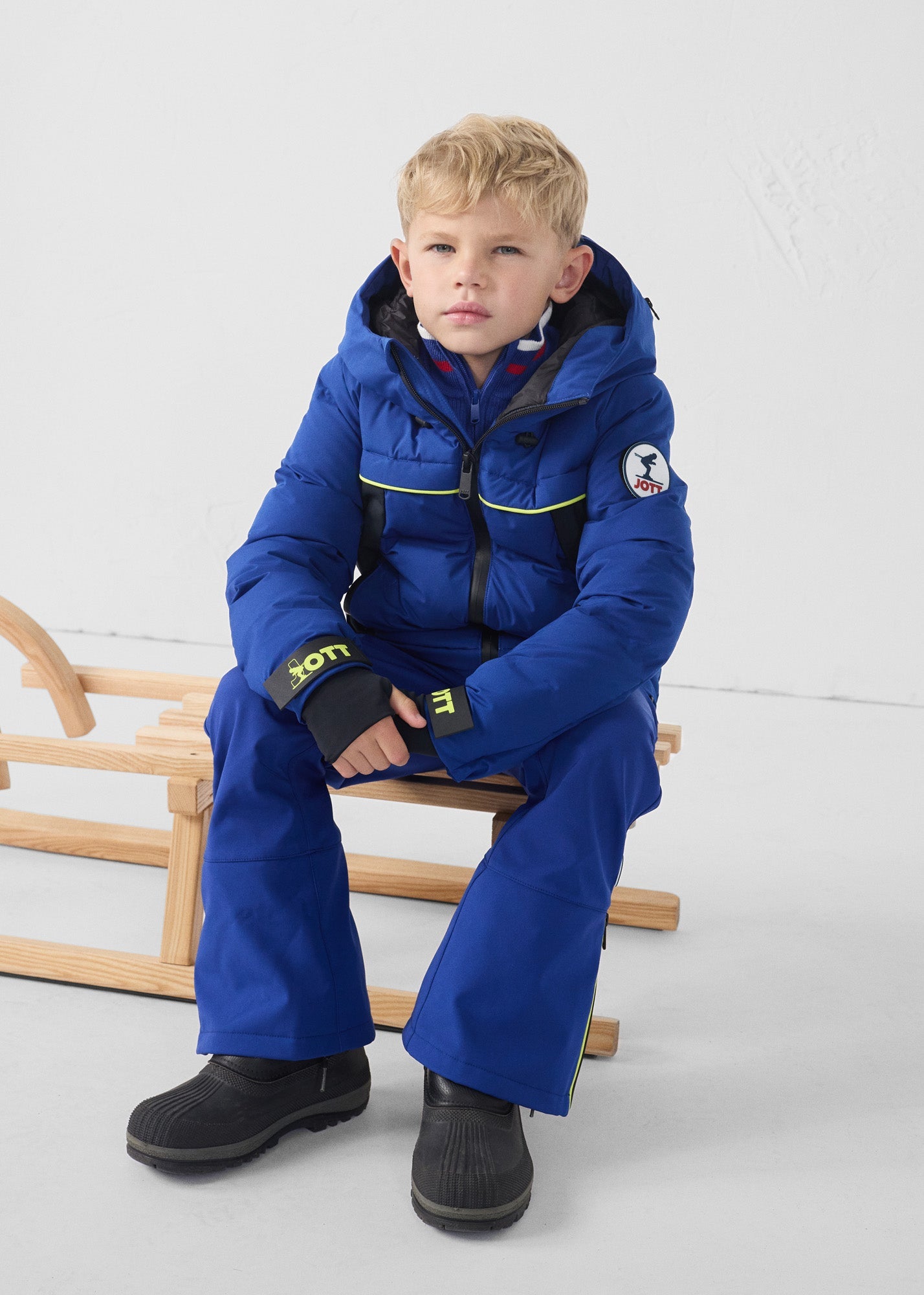 Doudoune ski enfant Grand froid Bleu cobalt Cembros