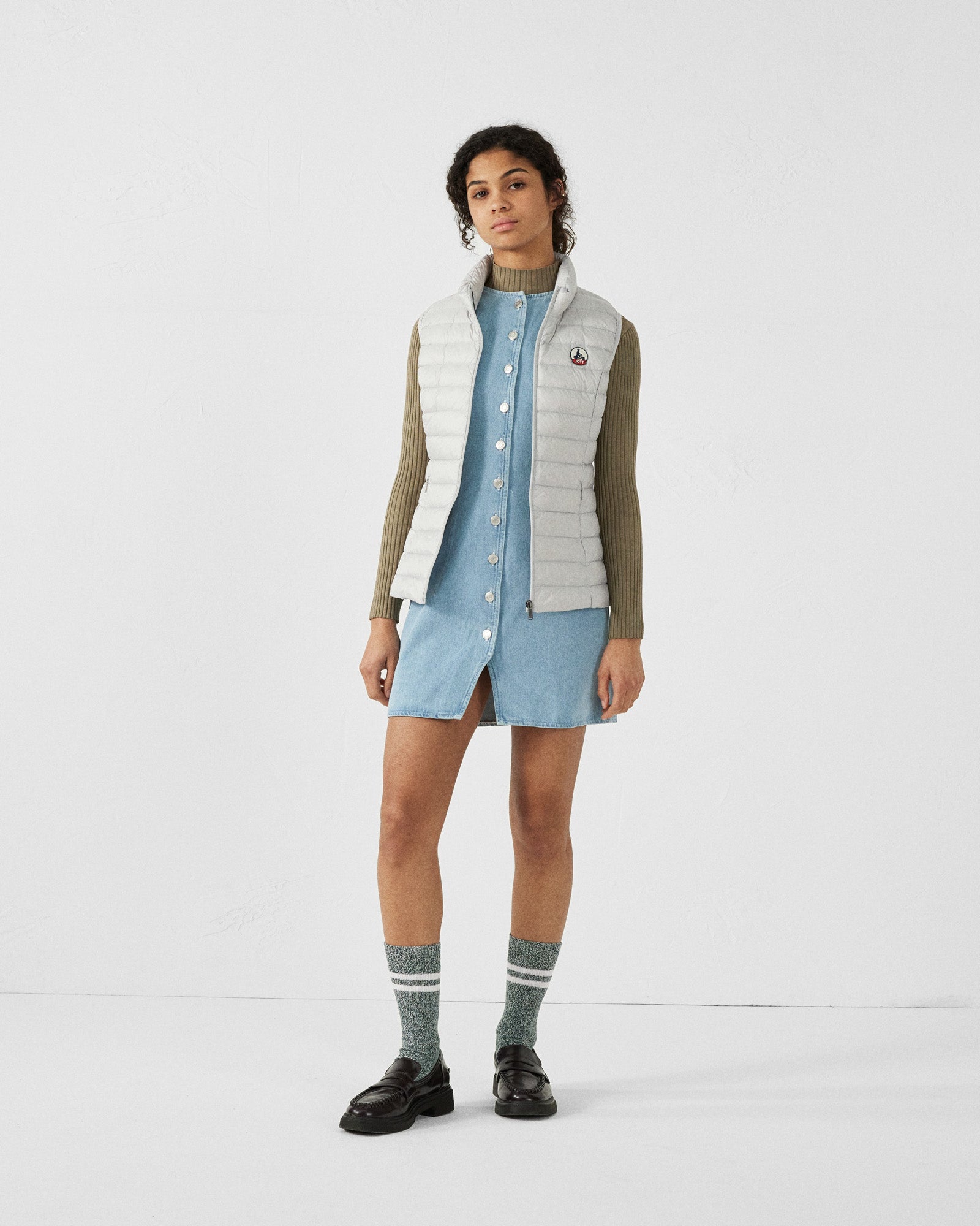 Doudoune légère sans manches Gris glace Seda