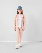 Veste zippée enfant en coton Pêche clair Tango