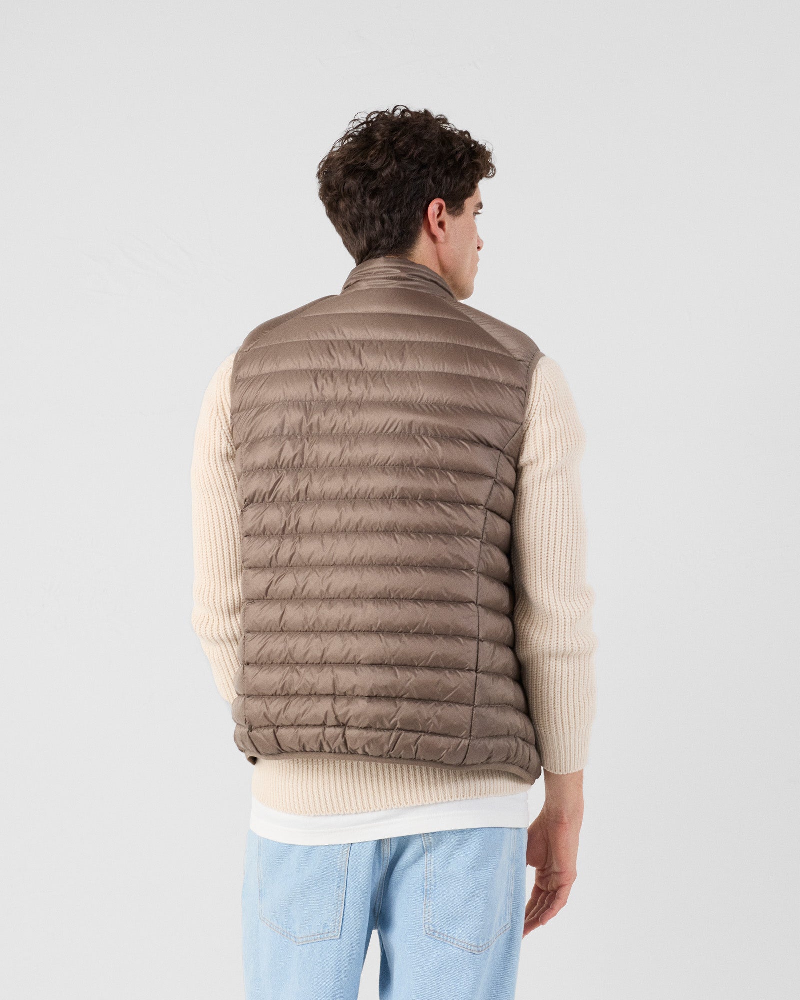 Doudoune sans manches Taupe Tom