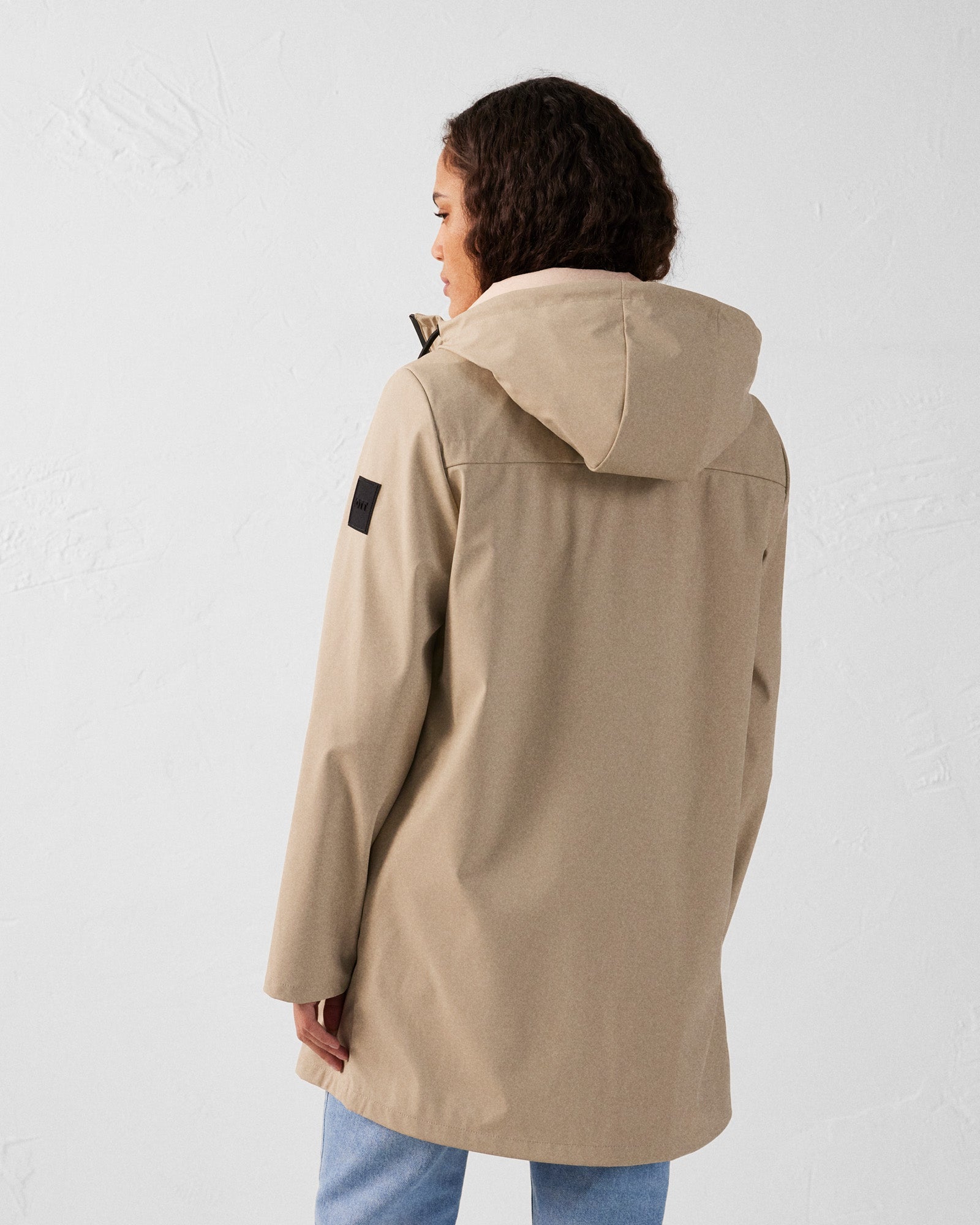 Parka mi-longue légère Beige Erika
