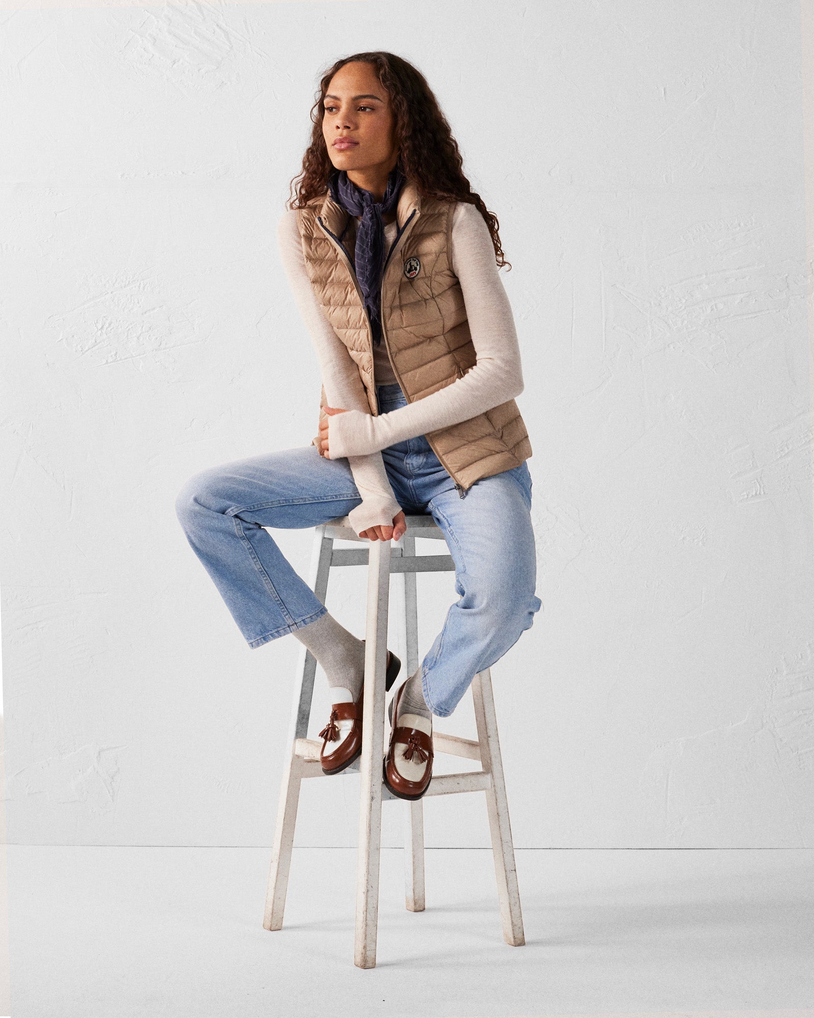 Doudoune légère sans manches Beige Seda