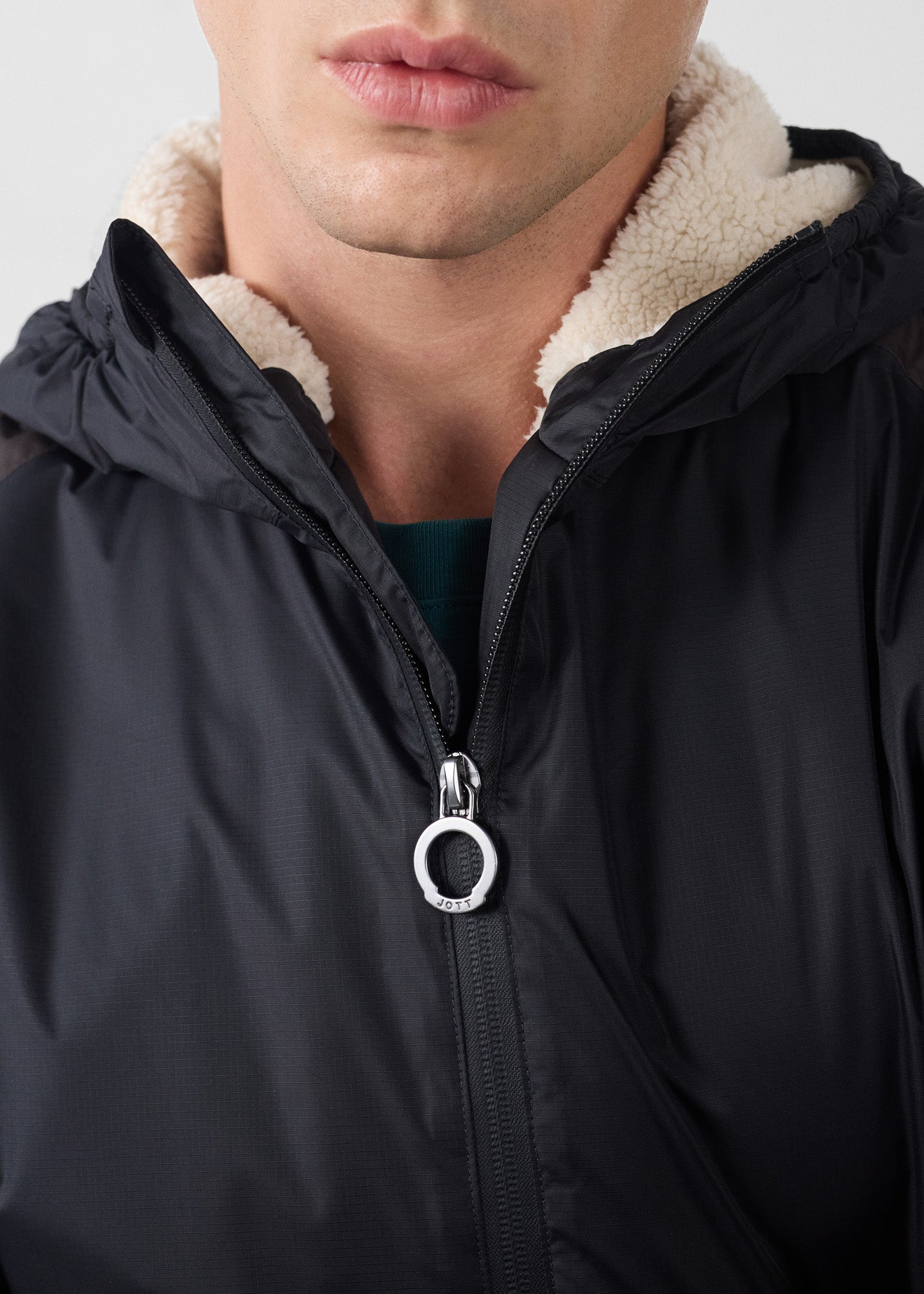 Imperméable sherpa long Noir Hallin sherpa