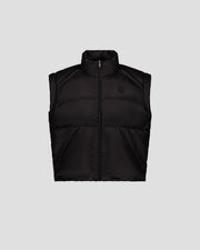 Doudoune courte oversize sans manches Noir Lyna