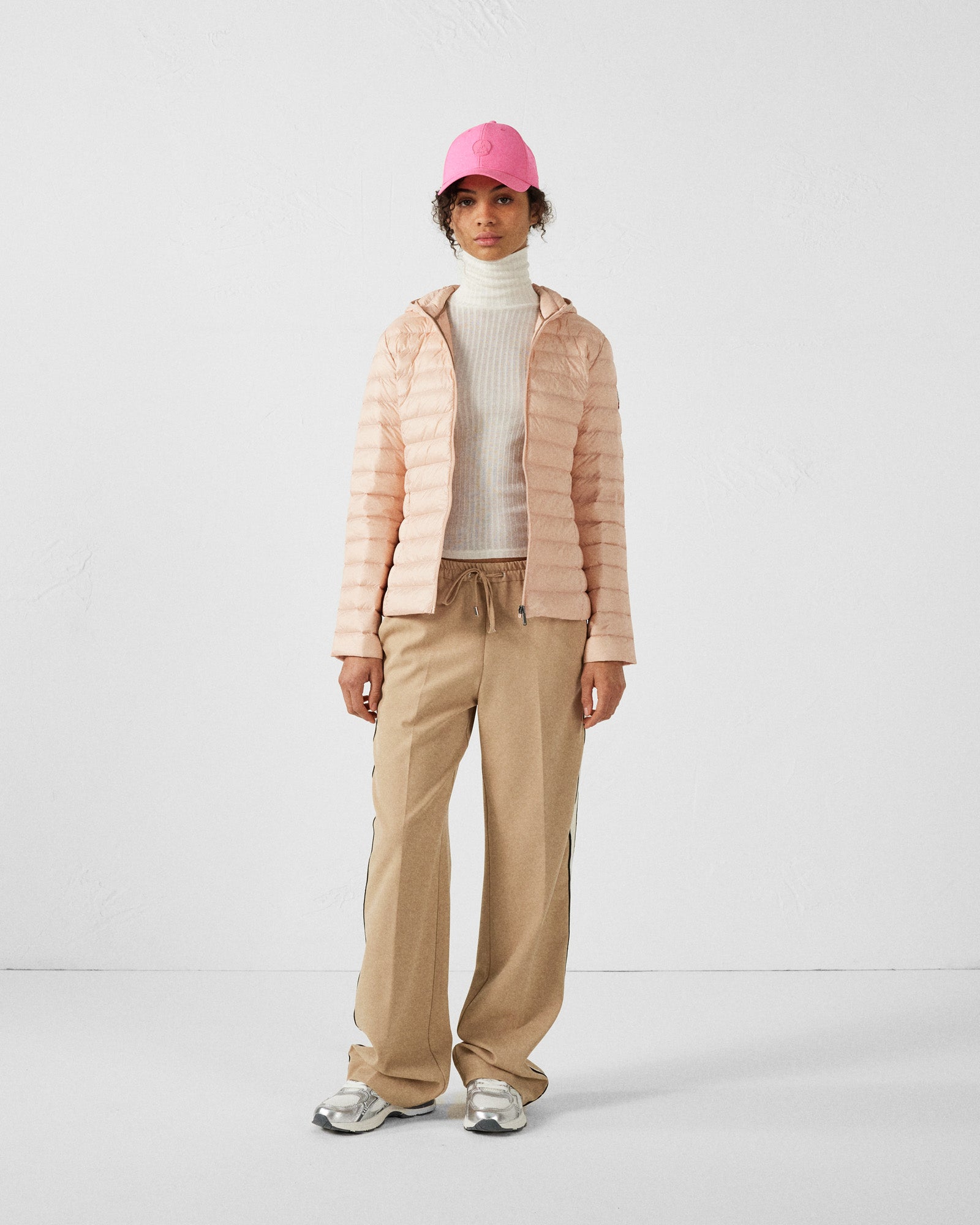 Doudoune légère à capuche Pêche clair Cloe