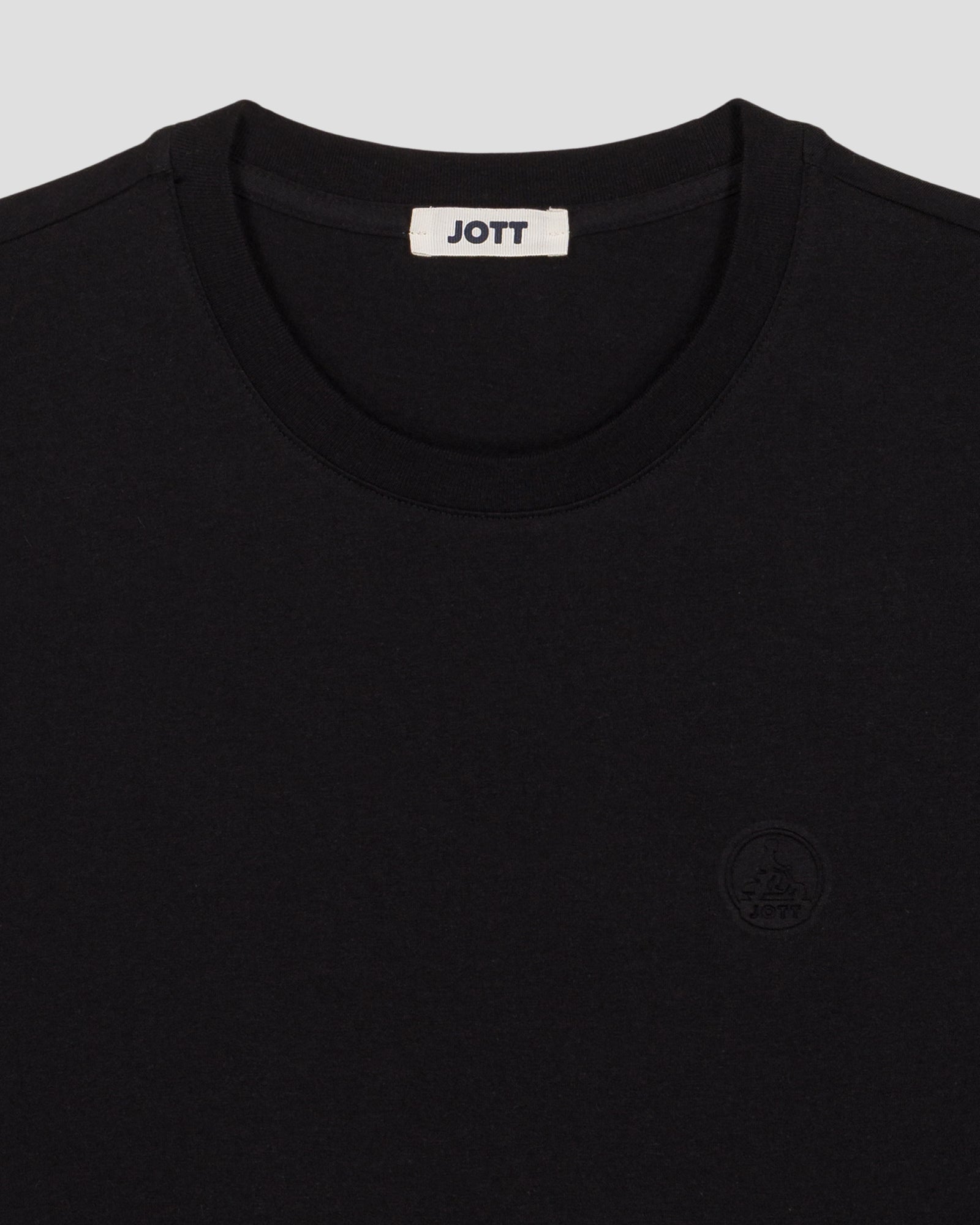 T-shirt col rond homme en coton Noir Pedro