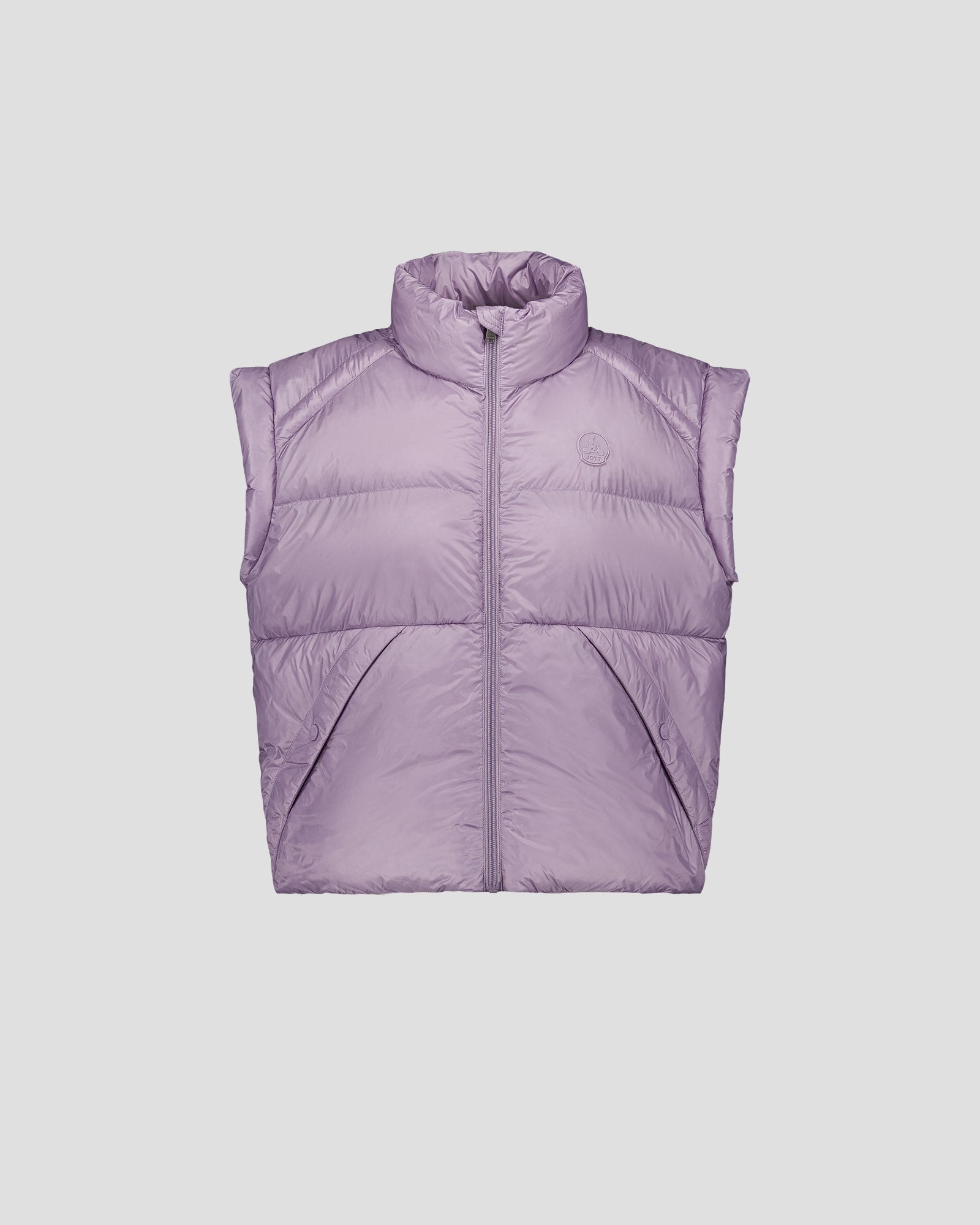 Doudoune courte oversize sans manches Encens violet Lyna