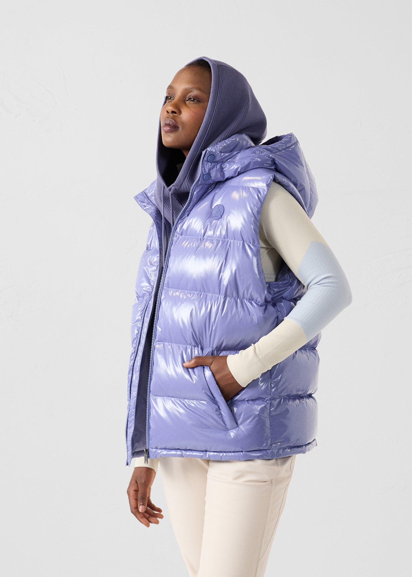 Cagoule en maille Raisin ombre Combe